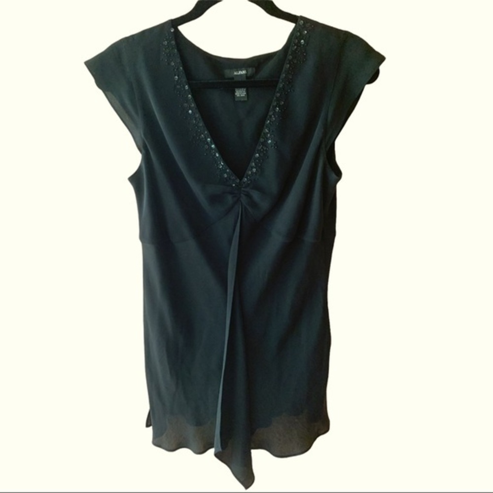 Alfani Silk Sequins Top